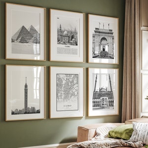 Cairo Prints Set: Black and White Egyptian Landmarks (Digital Download)