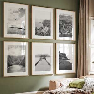 Hawaii Photo Gallery: Black and White Wall Art Set