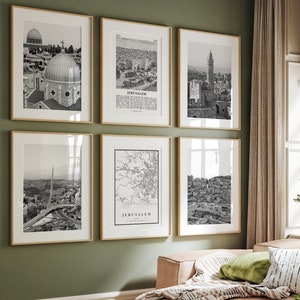 Jerusalem Black and White Photo Prints: Gallery Wall Art Set (Digital Download)