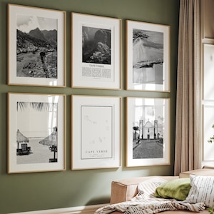 Cape Verde Prints, Cape Verde Black and White Prints Set of 6, Cape Verde Wall Art, Cape Verde Photo Gallery, Cape Verde Map, Praia