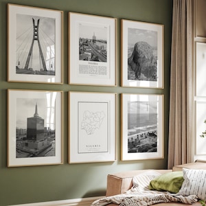 Nigeria City Prints, Nigeria Black and White Prints Set of 6, Nigeria Wall Art, Nigeria Photo Gallery, Nigeria Map, West Africa