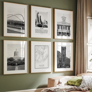 Salem Prints Set: Black and White Photo Gallery Wall Art (Digital Download)