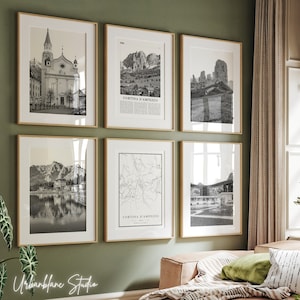 Cortina d&#39;Ampezzo Print Set: Black and White Italian Gallery (Digital Download)