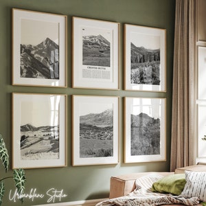Conjunto de 6 impresiones de Crested Butte / Complejo de montaña Crested Butte / Paso Kebler / Festival de flores silvestres de Crested Butte / Montaña Snodgrass