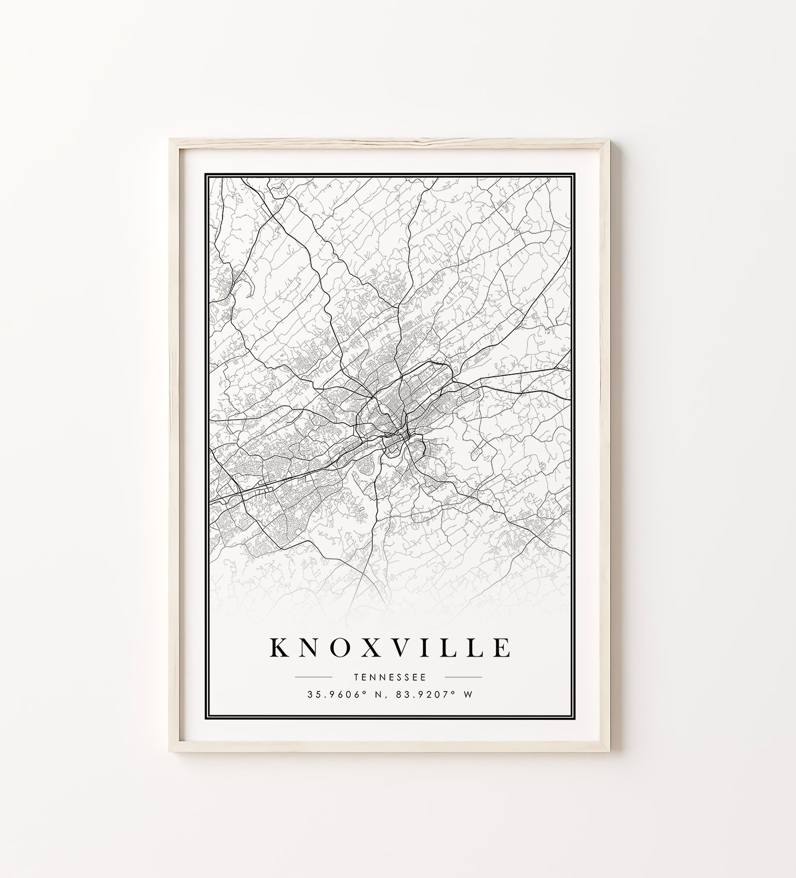 Knoxville City Prints Knoxville Black and White Prints Set of Etsy