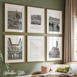 Florence Italy Print Set: Black and White Photography (Digital Download)