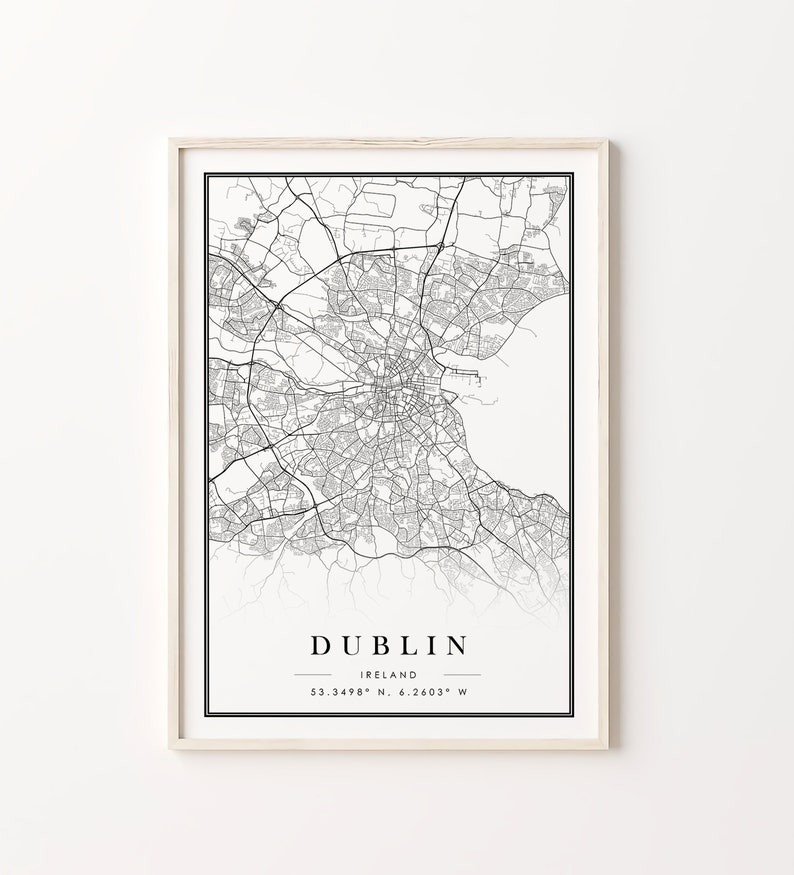 Dublin IR Black and White City Print Dublin Set of 6 Dublin Etsy