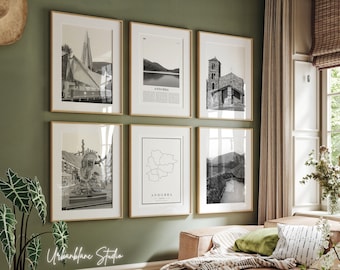 Andorra Black and White Photo Prints: Wall Gallery Set