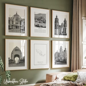 Mexico City Prints Set: Black & White Gallery Wall (Digital Download)