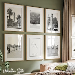 Eritrea Prints Set of 6 | Black and White Wall Gallery Prints | Asmara | Keren | East Africa