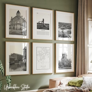 Wigan Prints Set: Black & White Gallery Wall Art (Digital Download)