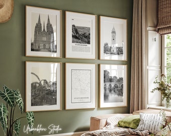 Staffordshire Prints Set: Black & White Wall Art