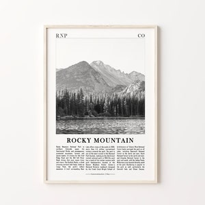 US National Parks Black and White Prints Set of 6, Yosemite, Yellowstone, Grand Canyon, Zion, Grand Teton and Rocky Mountain National Parks image 10