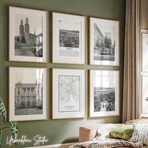Zürich Black and White Photo Prints: Wall Art Set of 6 (Digital Download)