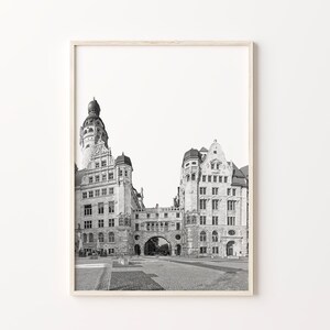 Leipzig City Prints, Leipzig Black And White Prints Set of 6, Leipzig Wall Art, Leipzig Photo Gallery, Leipzig Map, Germany Saxony image 8