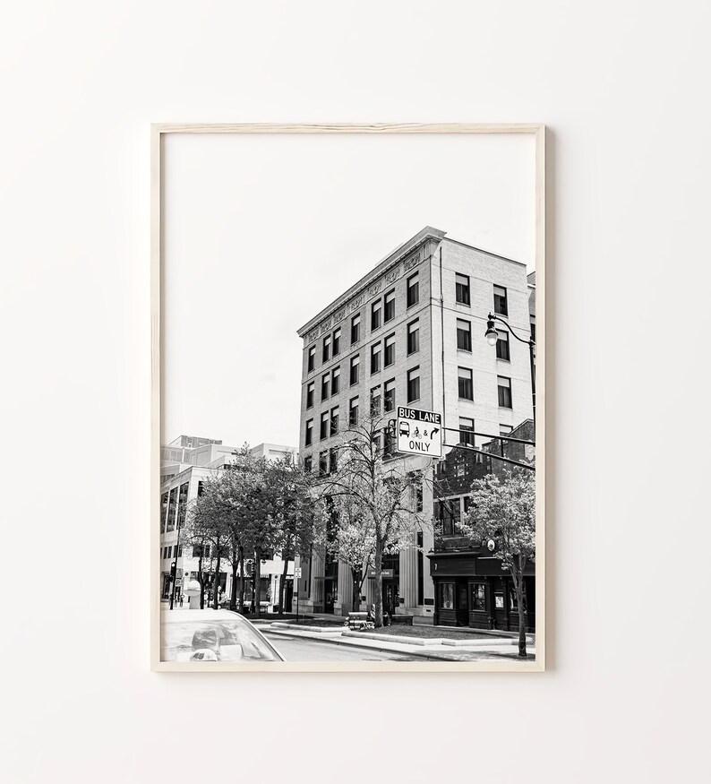 Madison City Prints Madison Black and White Prints Set of 6 Etsy