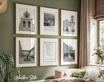 San Juan Capistrano Mission Prints: Black and White Photo Set