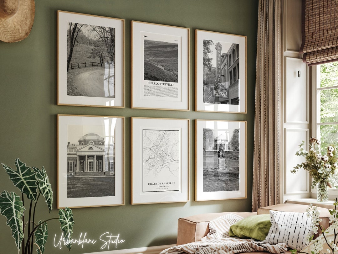 Charlottesville Prints Set | Black and White Photo Wall Art - Etsy