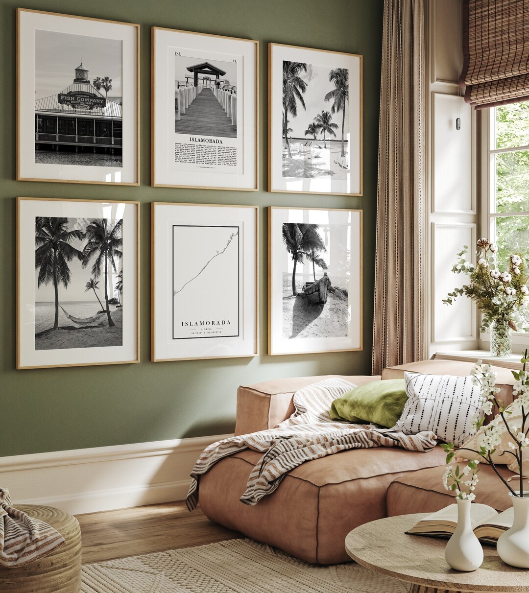 Islamorada Prints, Islamorada Black and White Prints Set of 6