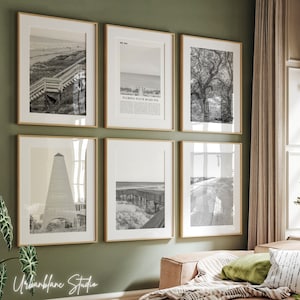 30A Drucke 6er Set | Schwarzweiße Wandkunst, Galeriedruck | Meer | Grayton Strand | Eden Gärten | Die Drehscheibe 30A