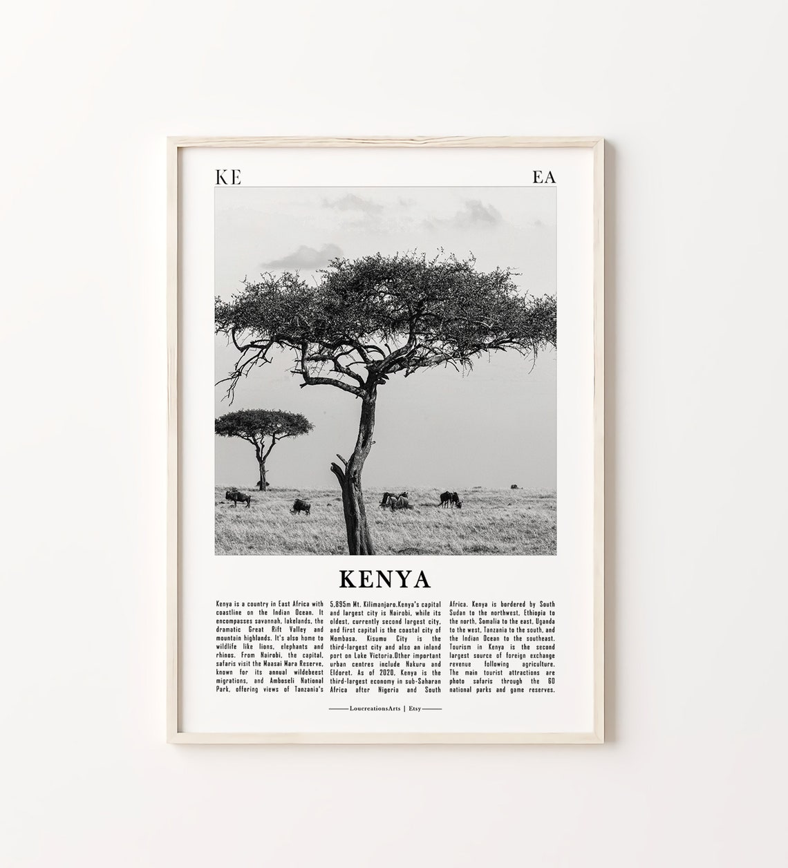 Kenya Prints Kenya Black and White Prints Set of 6 Kenya Etsy