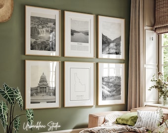 Idaho Black and White Photo Prints: State Landmarks Gallery Set