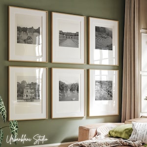 Vietnam Drucke 6er Set | Schwarz-Weiß-Wand-Galeriedrucke | Hoàn Kiếm See | Kaiserstadt Huế | Hạ Long Bay | Sapa Terrassen | Hội An