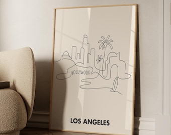 Custom One Line Art Print, Personalized City Skyline, Any Hometown, Wedding Housewarming Gift