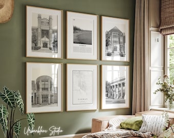 Norman Oklahoma Prints Set: Black and White Gallery Wall