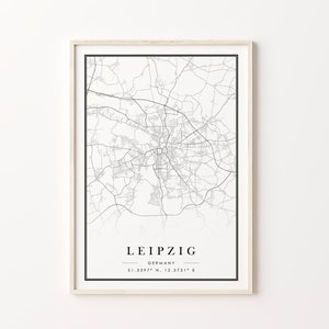 Leipzig City Prints, Leipzig Black And White Prints Set of 6, Leipzig Wall Art, Leipzig Photo Gallery, Leipzig Map, Germany Saxony image 6