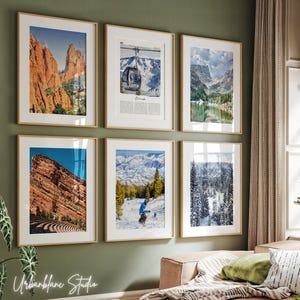 Colorado Digital Prints Gallery Set of 6 • Garden of the Gods • Red Rocks Amphitheatre • Rocky Mountain • Aspen • Breckenridge