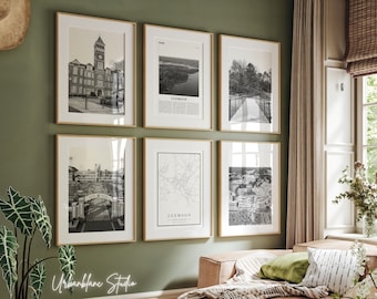 Clemson University Prints Set: Black and White Wall Art
