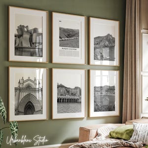 Baskenland Drucke 6er Set | Guggenheim-Museum | Kathedrale Maria Inmaculada | San Juan Gaztelugatxe | La Concha-Strand