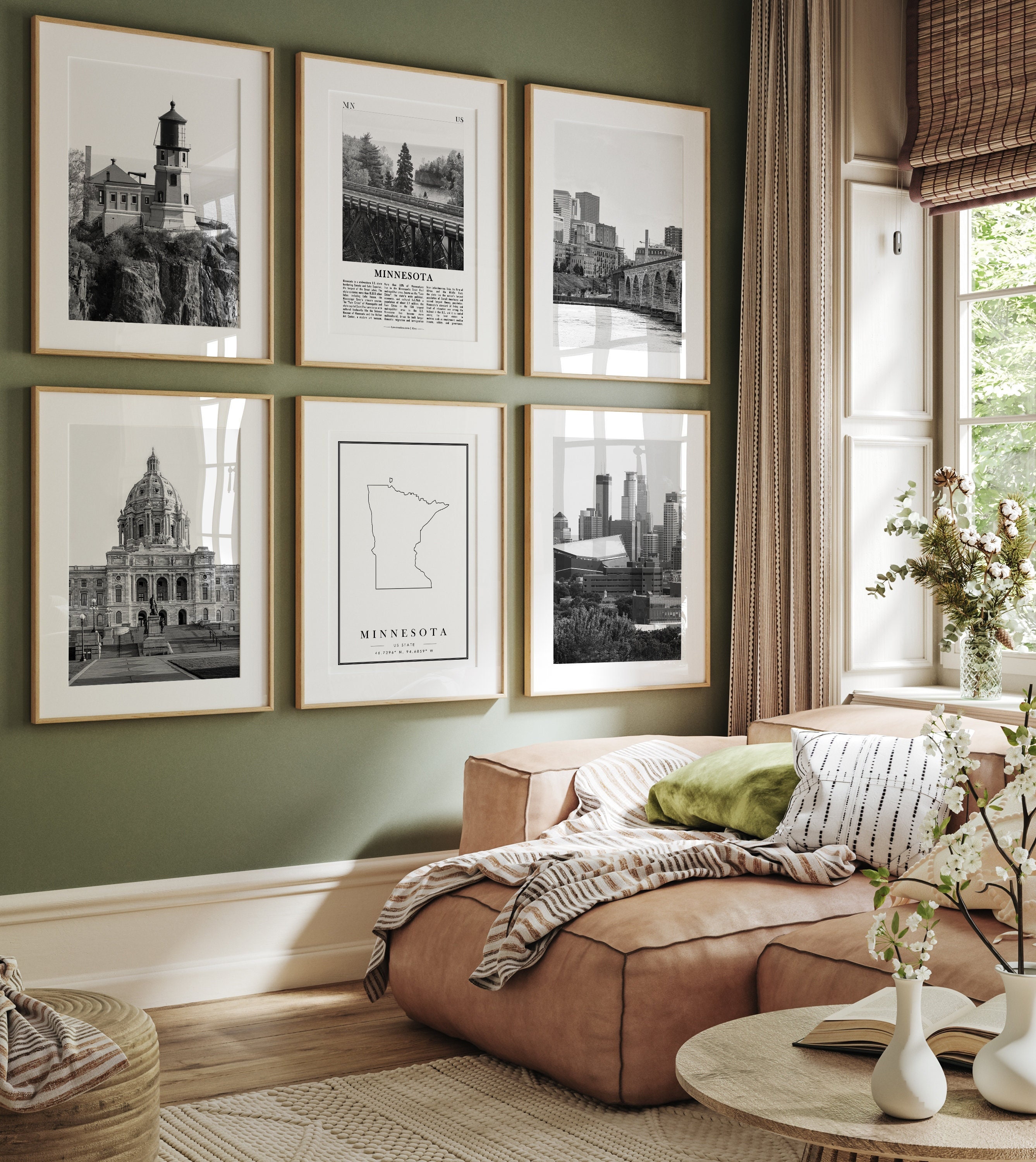 Minnesota Black and White Photo Prints: Landmark Gallery Set (Digital Download)