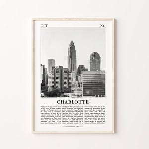 North Carolina NC Black and White City Prints Set of 6, North Carolina ...