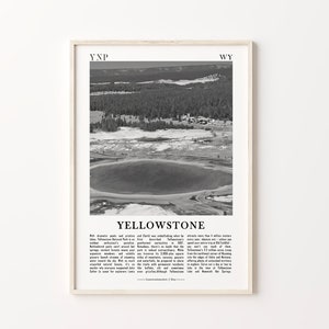 US National Parks Black and White Prints Set of 6, Yosemite, Yellowstone, Grand Canyon, Zion, Grand Teton and Rocky Mountain National Parks image 6