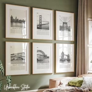 Popular Bridges Architectures | Black And White Wall Gallery Prints