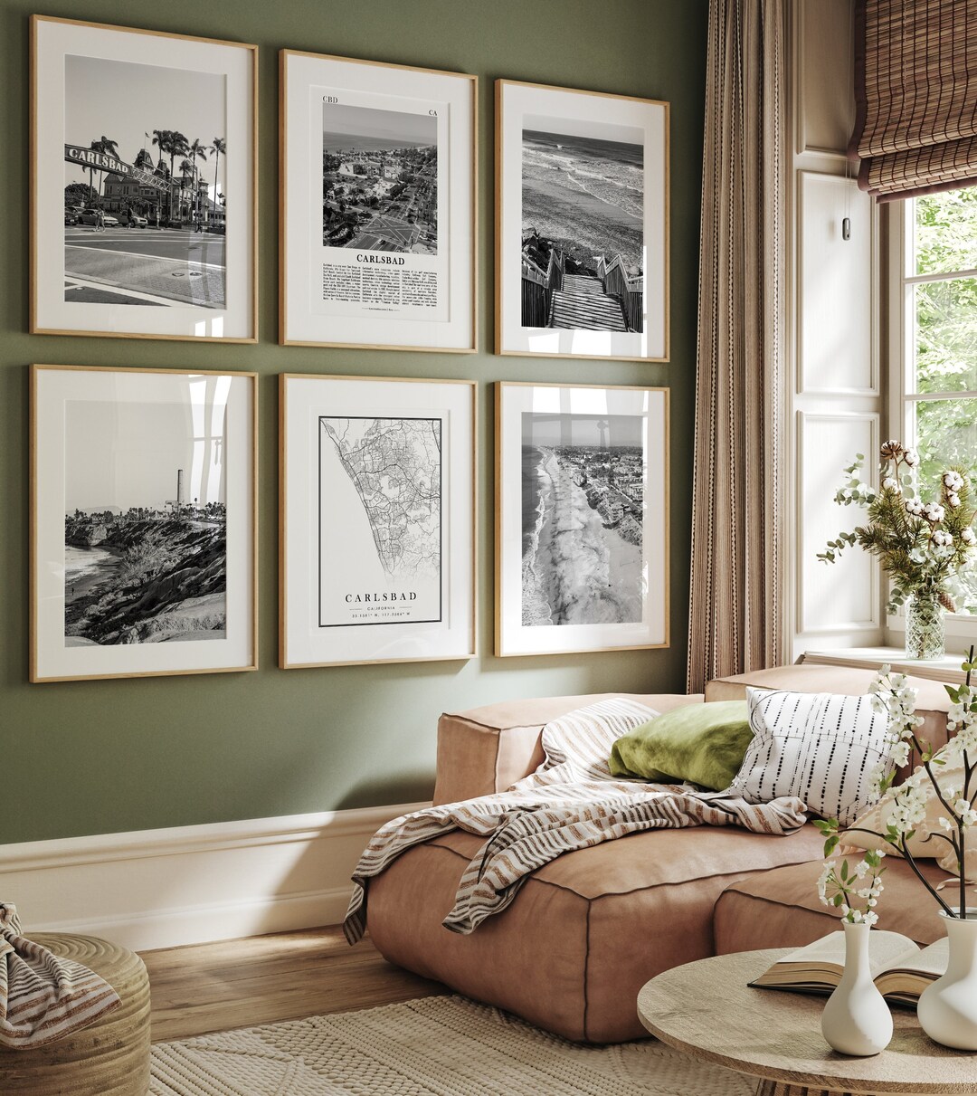 Carlsbad City Prints, Carlsbad Black and White Prints Set of 6