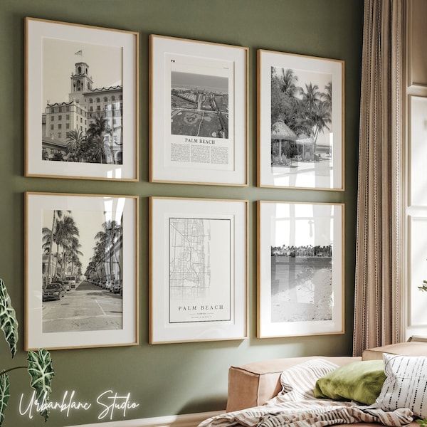 Palm Beach Prints Set: Svartvitt fotografigalleri