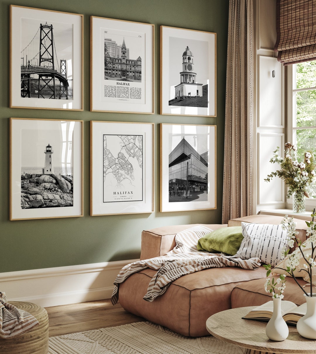 Halifax City Prints, Halifax Black and White Prints Set of 6, Halifax