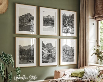 Rocky Mountain National Park Prints: Black and White Gallery Set