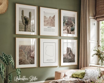 Arizona Prints Set of 6 | Wall Art Gallery Prints | Grand Canyon | Monument Valley | Saguaro NP | Antelope Canyon | Special Edition