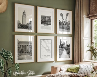 Palo Alto Prints Set: Stanford University, Black & White Gallery
