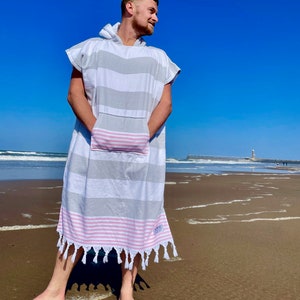 Surf Poncho Hoody Changing Towel Handmade 100% Sustainable image 2