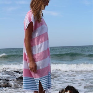 Surf Poncho Hoody Changing Towel Handmade 100% Sustainable image 5