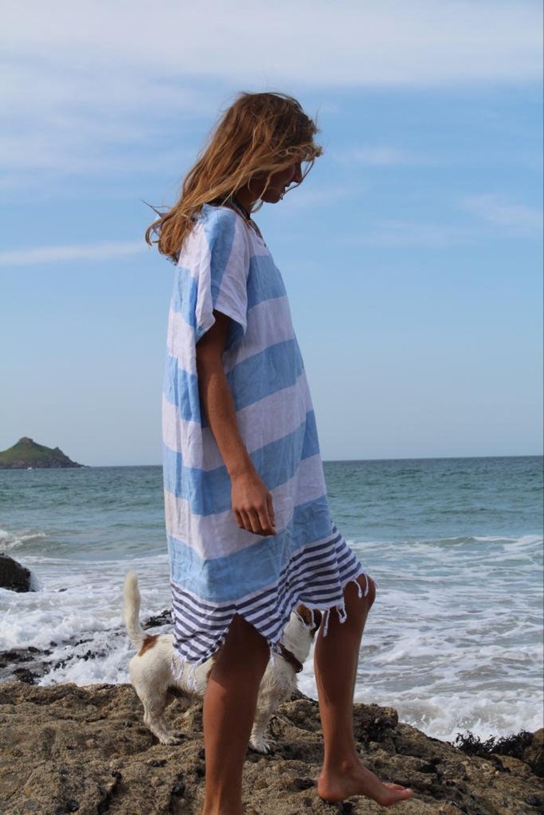 Surf Poncho Hoody Changing Towel Handmade 100% Sustainable image 7