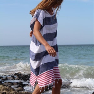 Surf Poncho Hoody Changing Towel Handmade 100% Sustainable image 4