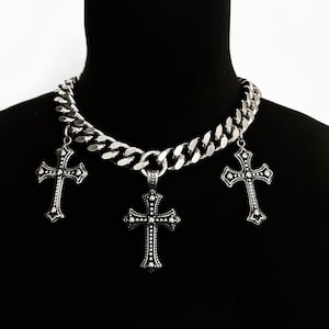 Chrome Hearts Triple Cross Pendant - Etsy