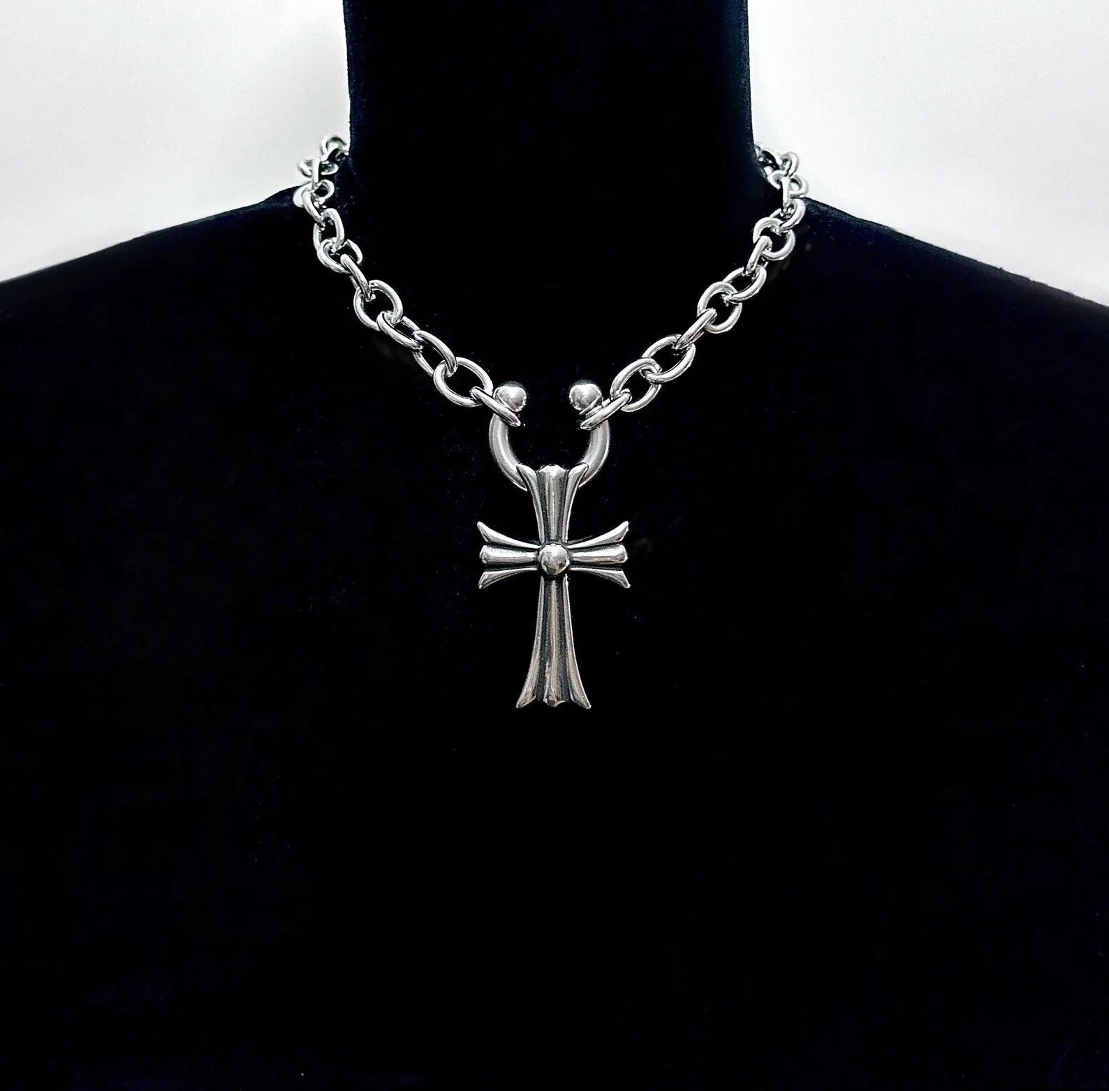 Chrome Hearts Necklace Paper Chain - Etsy Chrome Hearts Necklace Paper Chain - Etsy
