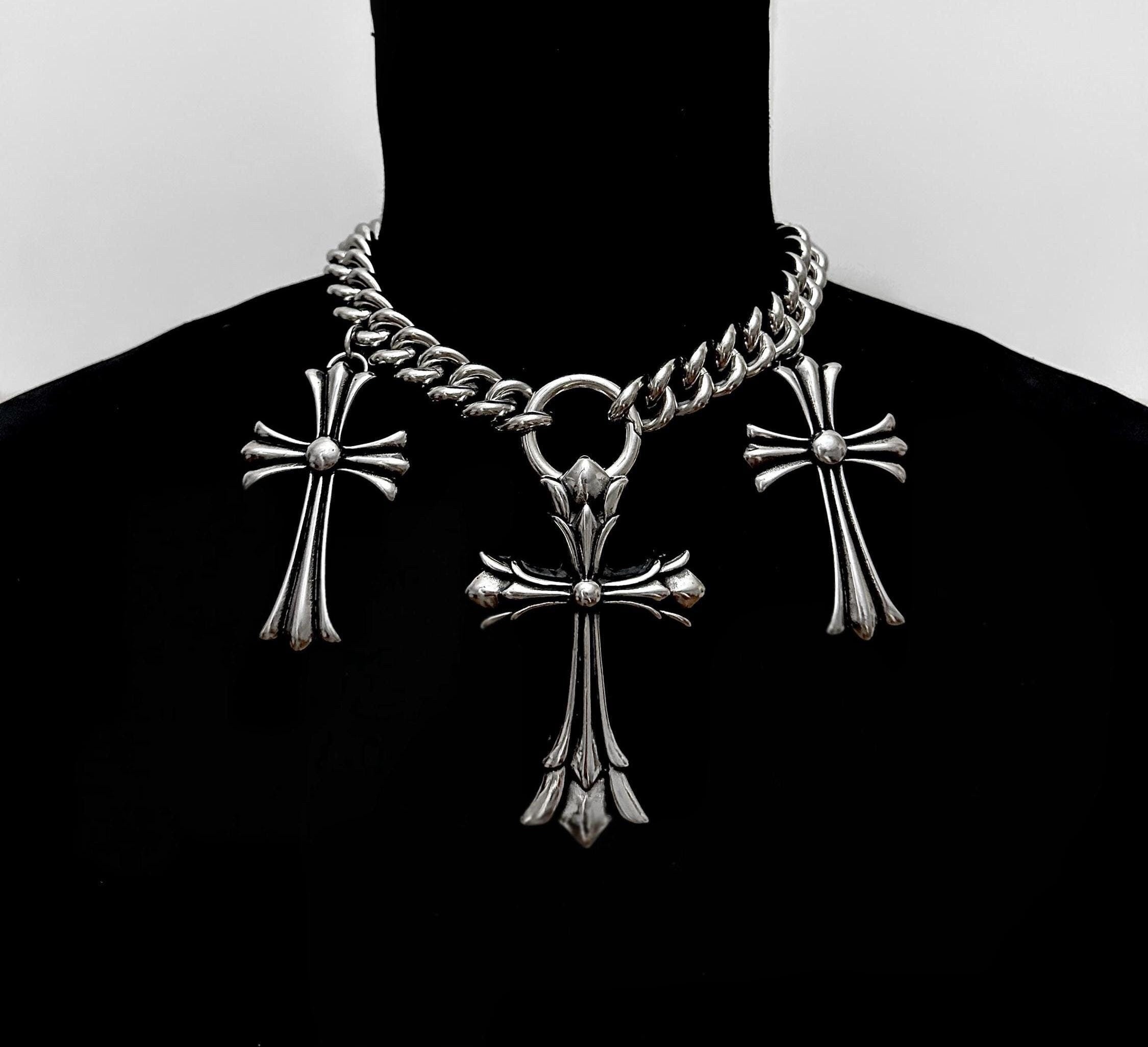 Chrome Hearts Chain Necklace - Etsy Chrome Hearts Chain Necklace - Etsy